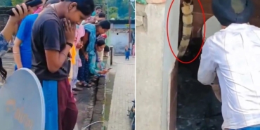 Hindistan'da bir evin klozetinde dev kobra yılanı bulundu