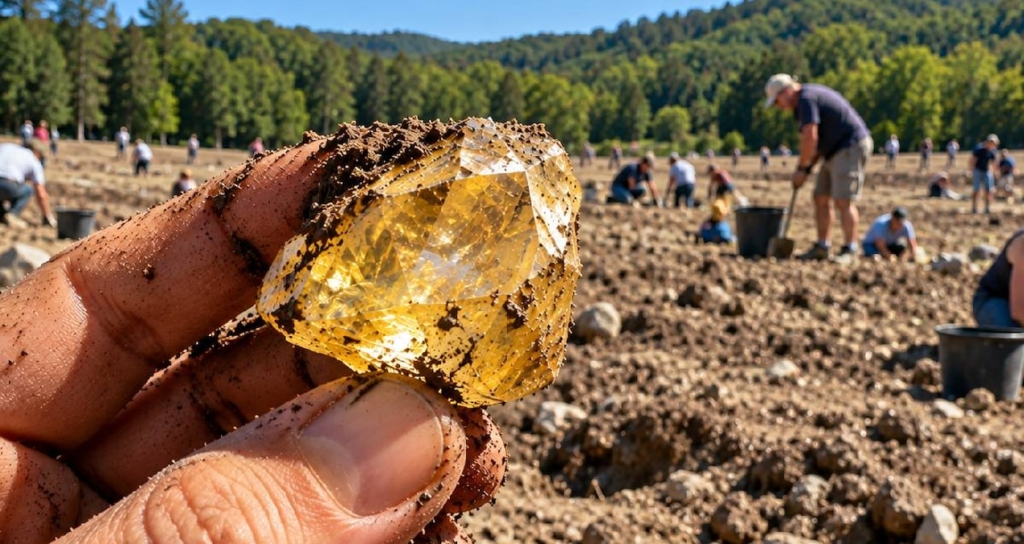 ABD'deki Crater of Diamonds Parkı'nda Ziyaretçilerin Bulduğu Elmaslar Dikkat Çekiyor